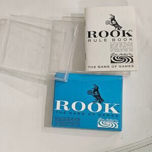 ROOK Blue Deck 1964 Parker Brothers - w/ Plastic Case -Instruction Complete